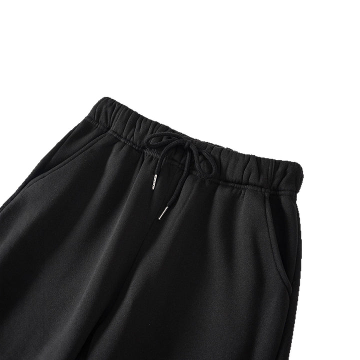 Damen nan hochgeschnittene Jogginghose aus weicher Fleece Baumwollmischung mit elastischem Bund Kordelzug und Eingrifftaschen Drune