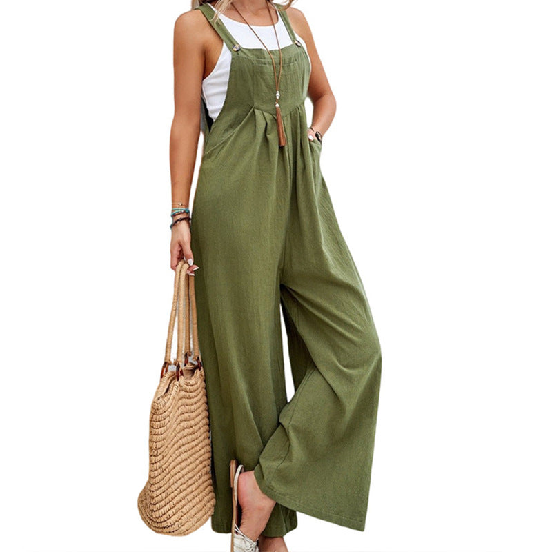 Damen weite Latzhose mit lässigem Schnitt und raffinierten Details Drune
