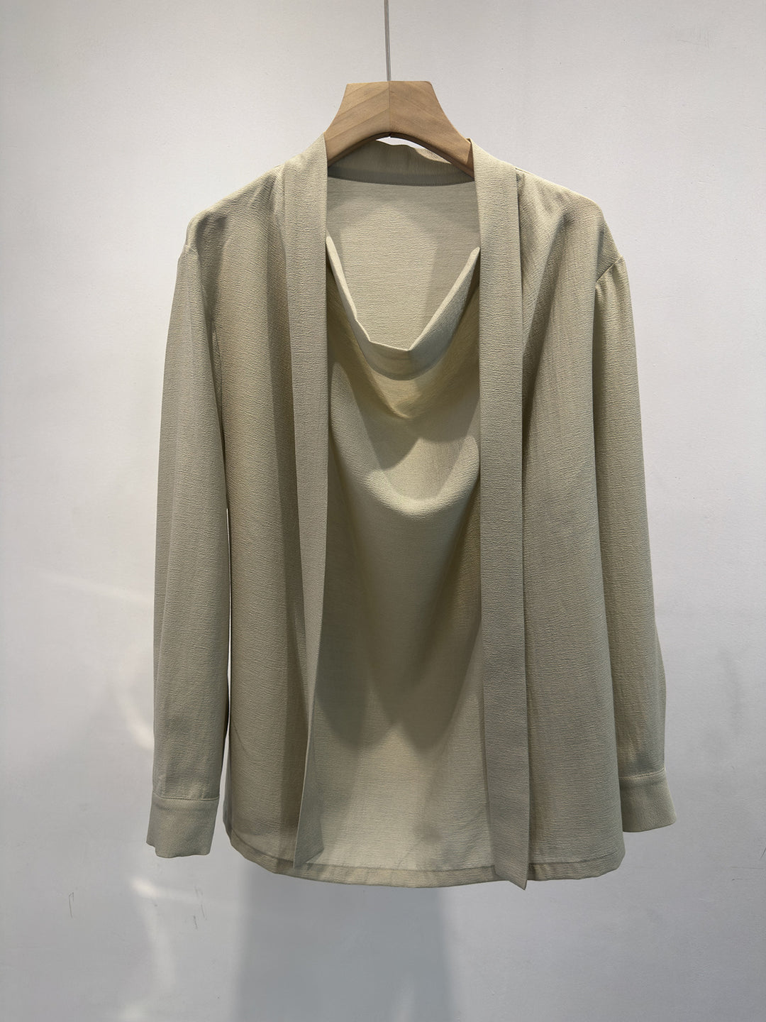 Damen Eleganter Drapierter Vordercardigan Drune