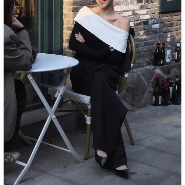 Damen Elegante und stilvolle Jumpsuit mit off-shoulder Design Drune