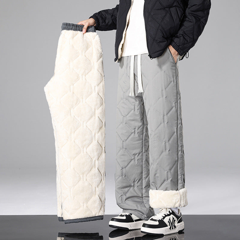 Damen Weitgeschnittene und gefütterte Winterhose