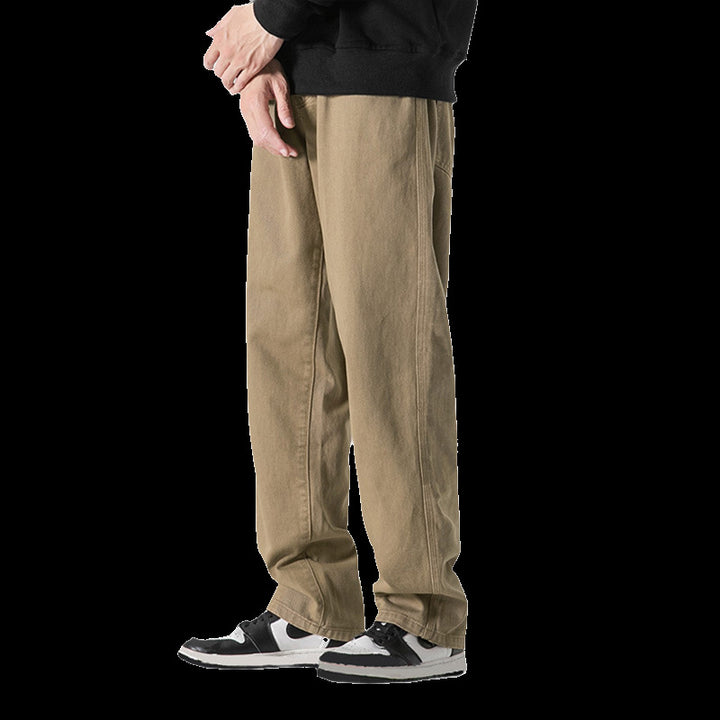 Herren Lässige Weitgeschnittene Chino-Hose Drune