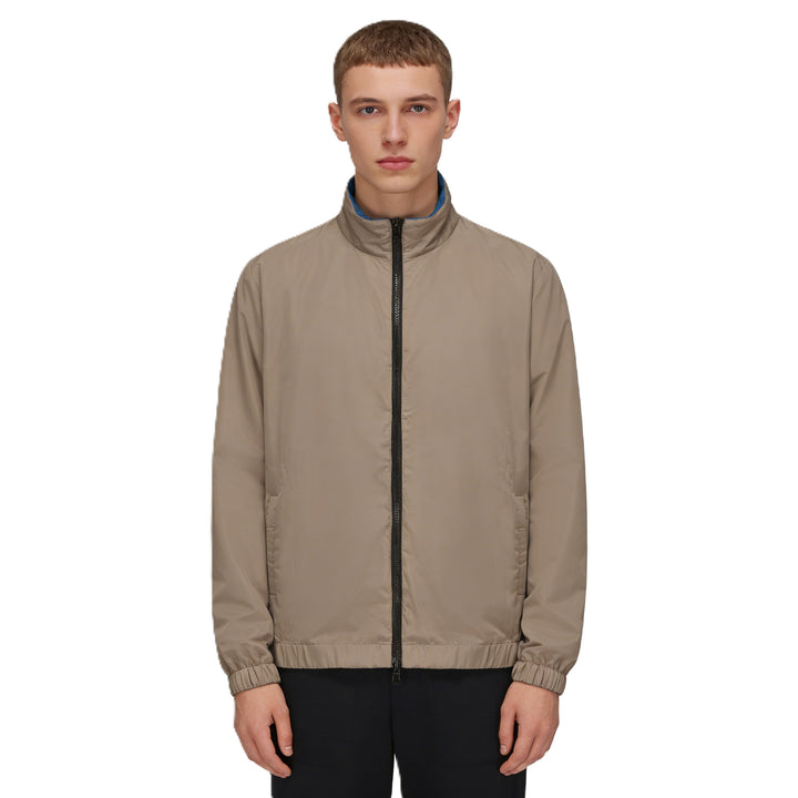 Herren Leichte Packbare Windbreaker-Jacke mit Zweiwege-Reißverschluss Drune