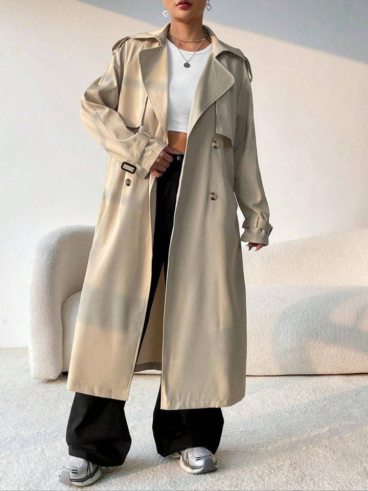 Drune | Stilvoller Damen Trenchcoat mit Doppelter Knopfreihe