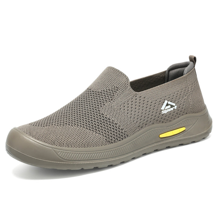 Herren nan atmungsaktiver Strick-Slip-On Alltagssneaker mit elastischem Einstieg, gepolsterter Innensohle und griffiger Leichtprofilsohle Drune
