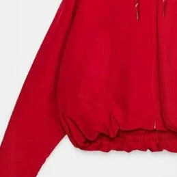 Damen Kurze Outdoor‑Blousonjacke mit hohem Stehkragen, Kordelzug und Gummizugsaum Drune