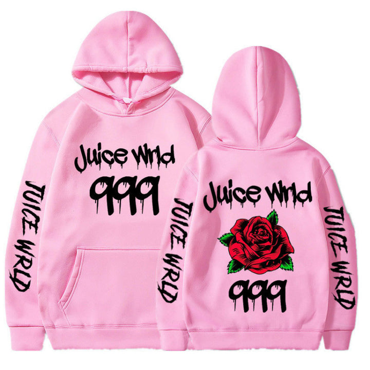 Damen Kapuzenpullover mit auffälligem Grafikdesign und romantischem Rosenmotiv Drune