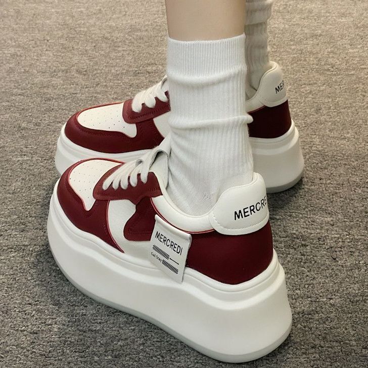 Damen Sneaker mit hohem Plateau und atmungsaktivem Obermaterial Drune