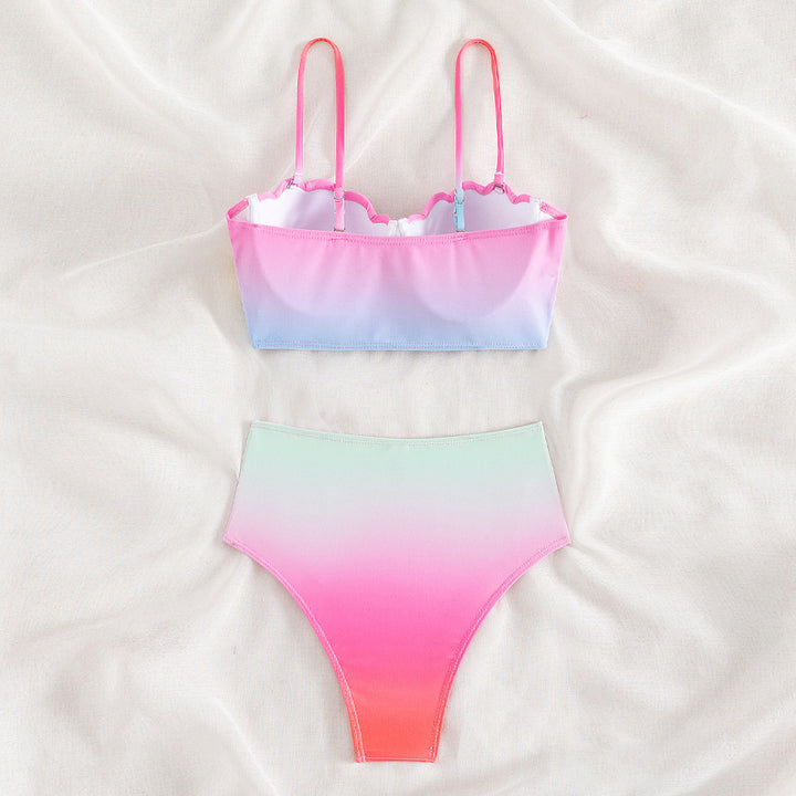 Damen Bikini-Oberteil mit Muschelform und hohem Bund Drune