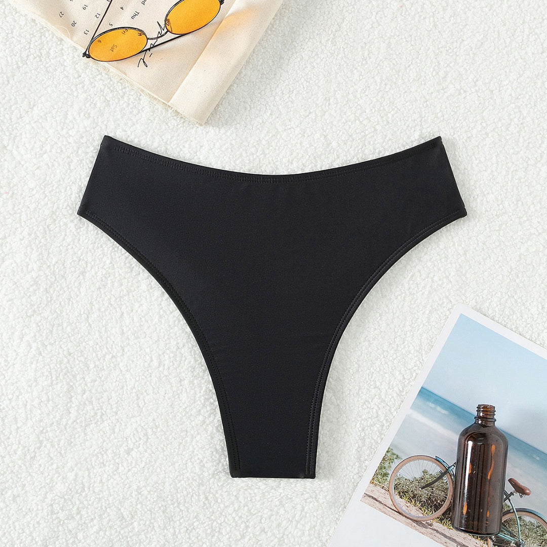 Damen Hochgeschnittene Bikinihose mit nahtloser Verarbeitung und komfortablem Sitz Drune