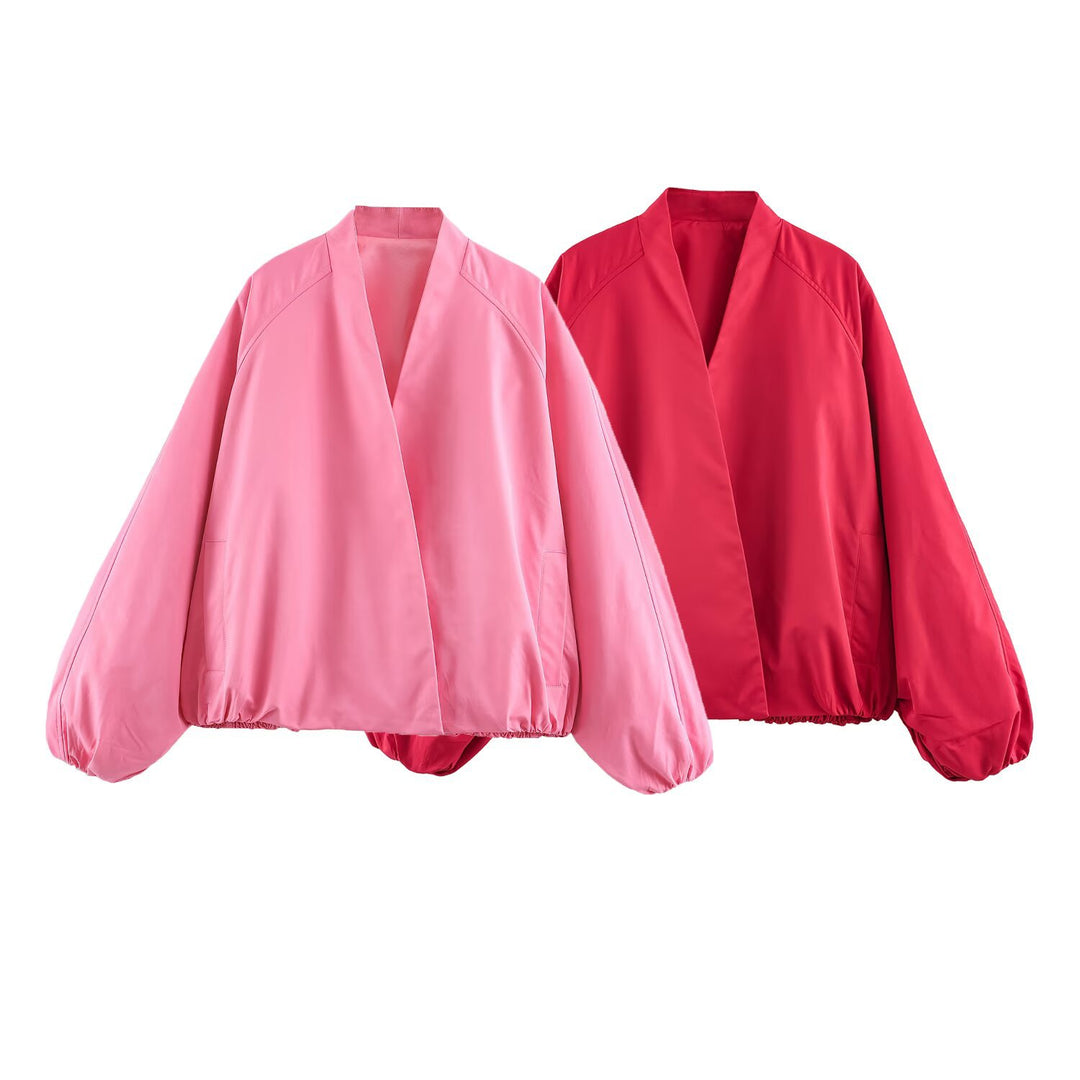 Damen Oversize Kimono‑Jacke mit Ballonärmeln Drune