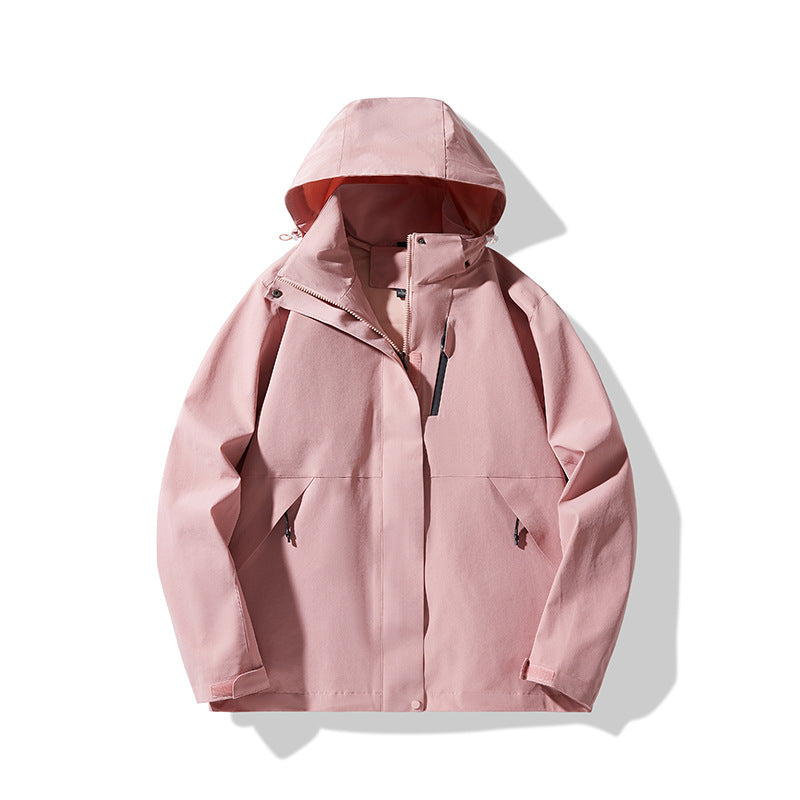 Herren Technische wasserdichte Kapuzen-Shelljacke im minimalistischen Urban-Look Drune