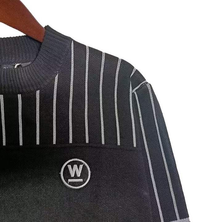 Herren gestreifter Rollkragenpullover aus kuscheligem Textil Drune