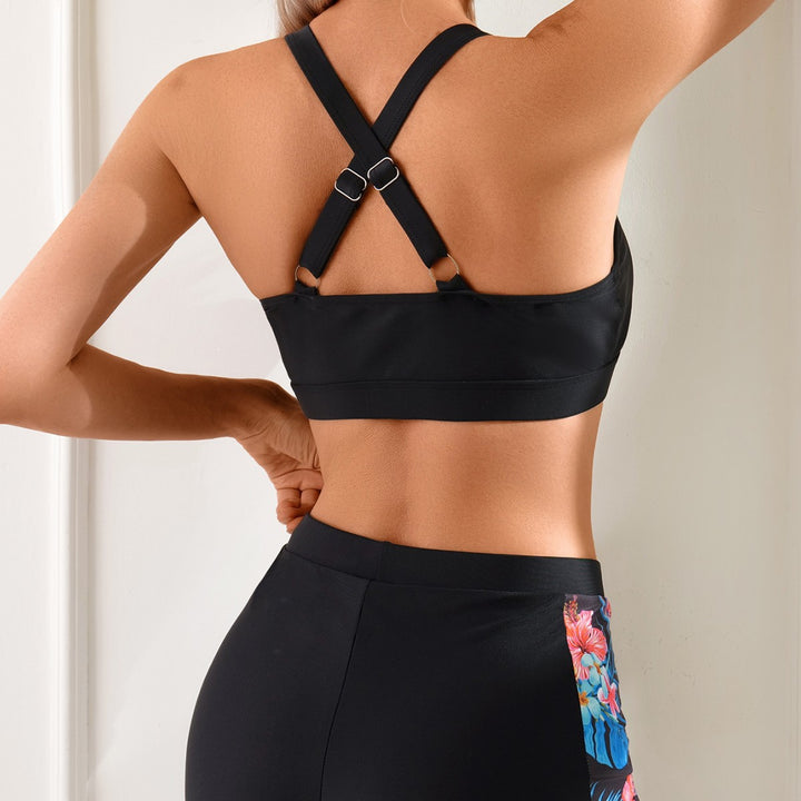 Damen Langarm-Surfsuit mit floralem Design Drune