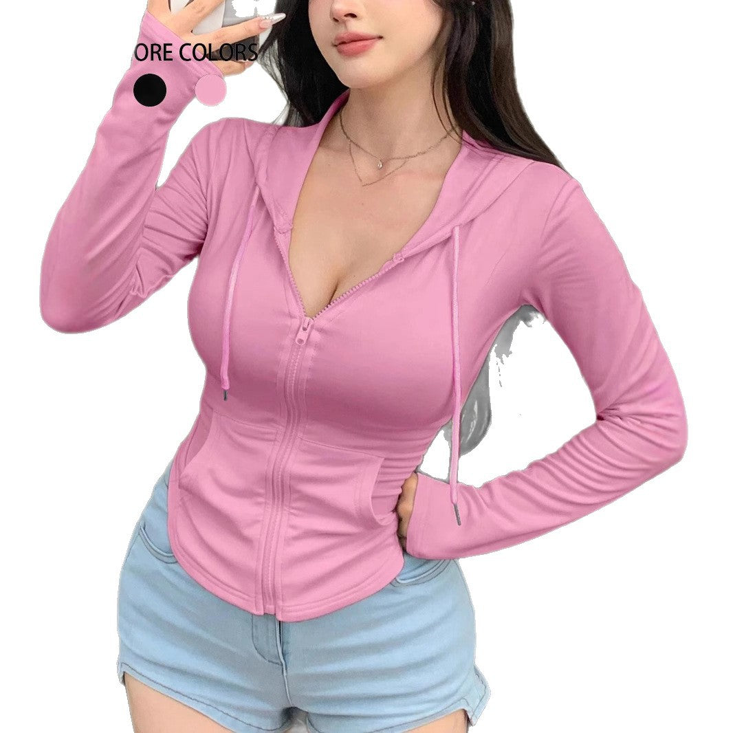 Damen Sportliche Zip-Jacke Drune