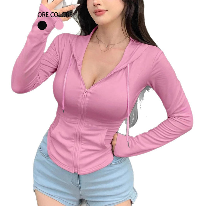 Damen Sportliche Zip-Jacke Drune