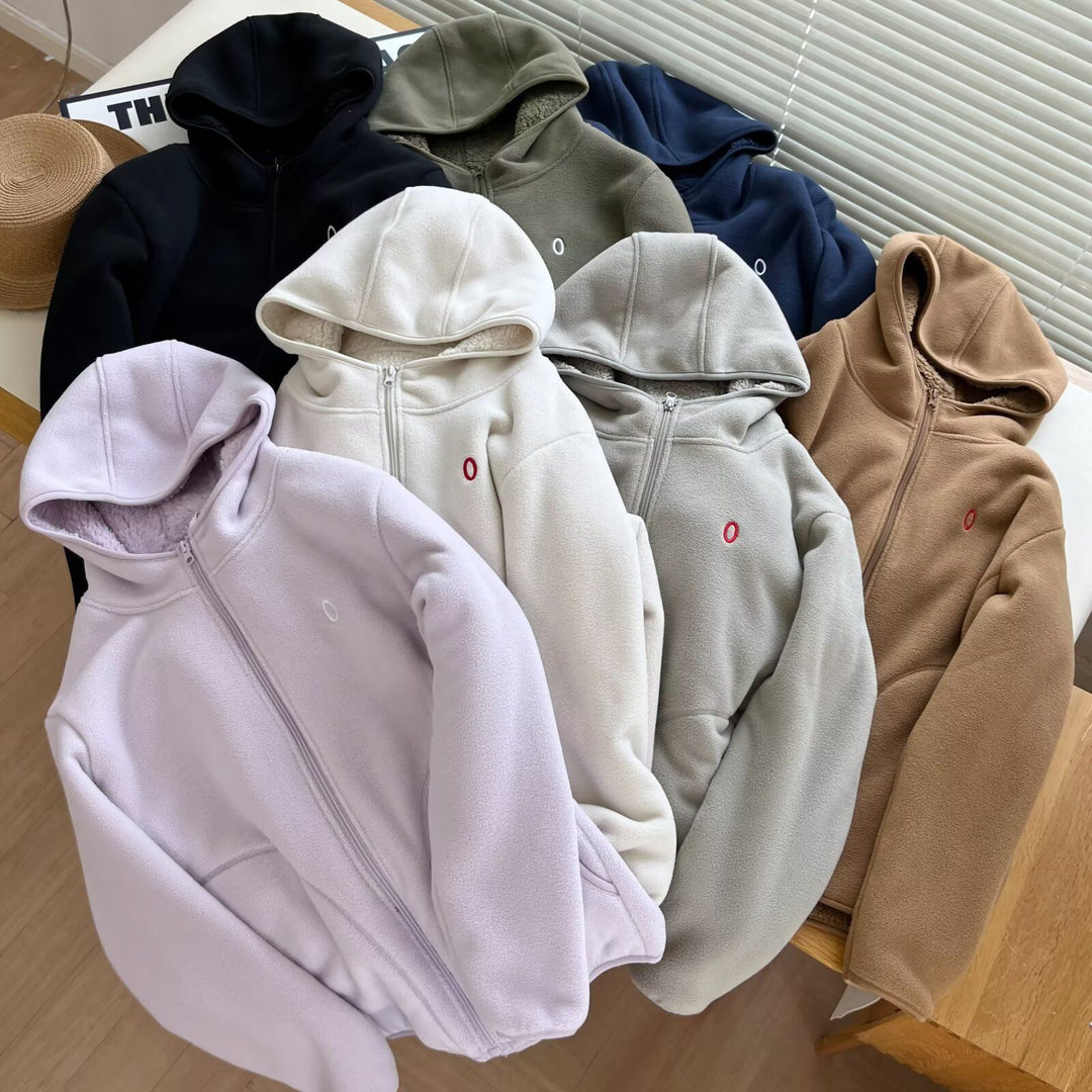 Damen warme Fleecejacke mit kuscheligem Innenfutter Drune