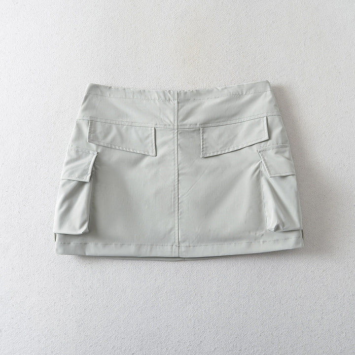 Damen Cargo-Rock mit seitlichen Taschen und verstellbarem Kordelzug Drune