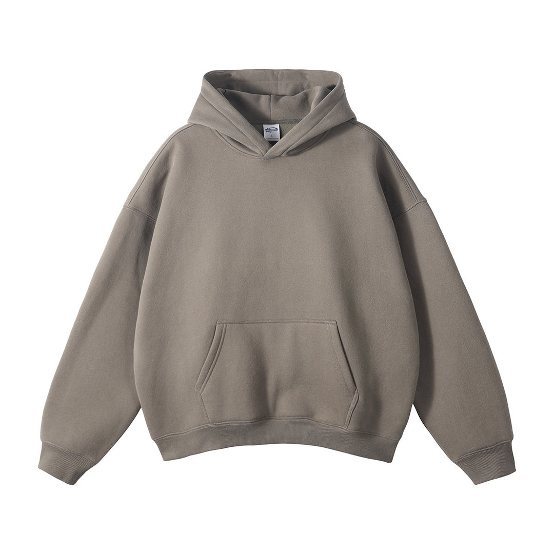 Unisex weit geschnittener Kapuzenpullover aus Bio-Baumwolle mit Kängurutasche Drune