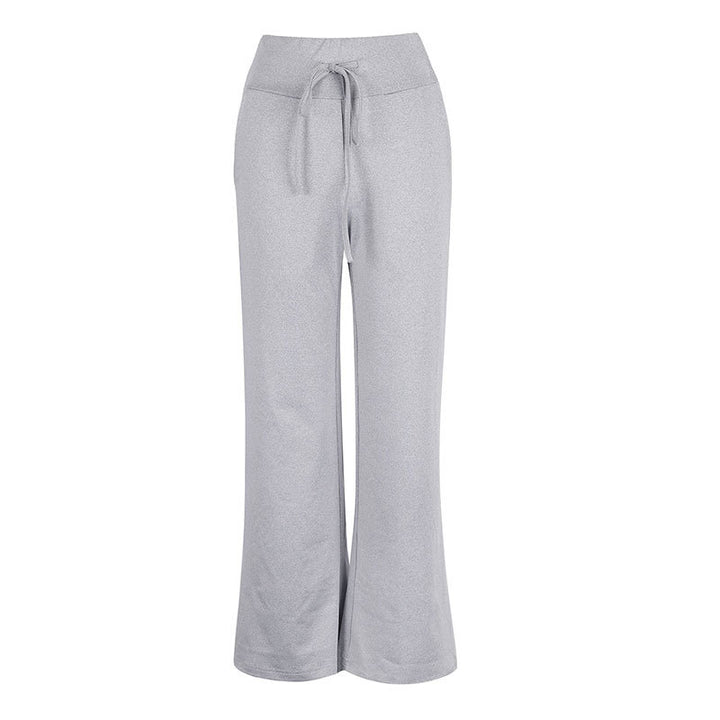 Damen Bequeme Sporthose mit hoher Taille und Kordelzug Drune