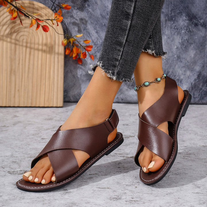Damen Komfortable Riemchen-Sandalen mit verstellbarem Riemen und anatomischem Fußbett Drune