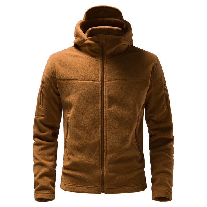 Herren Fleecejacke mit Kapuze und funktionalen Taschen Drune