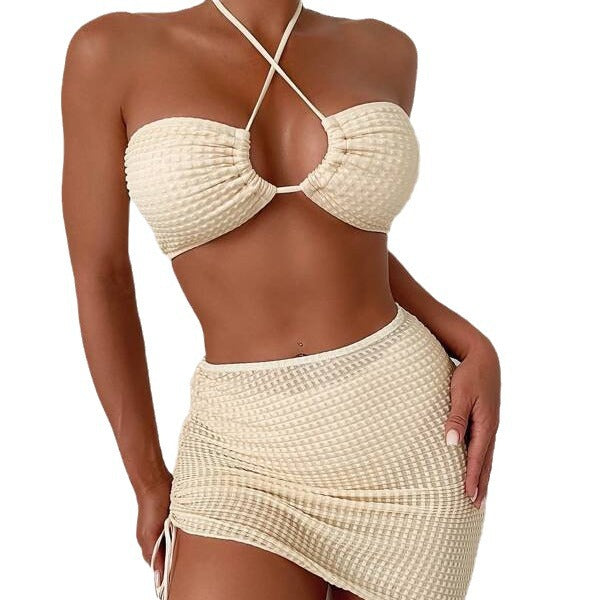 Damen Bandeau-Bikini mit sexy Wickelrock Drune