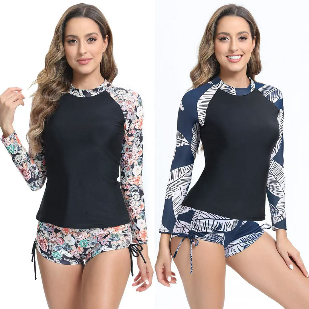 Damen modischer Rashguard-Bikini-Set Drune