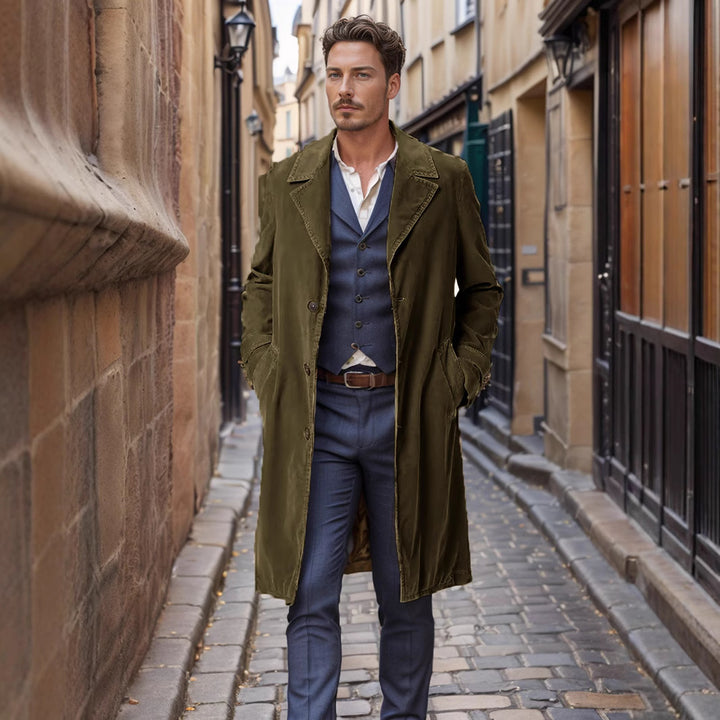 Herren eleganter und stilvoller Wollmantel Drune