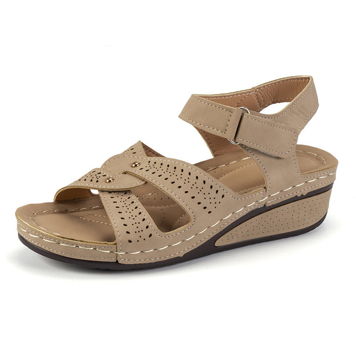 Damen Orthopädische Keil-Sandalen mit verstellbaren Riemen Drune