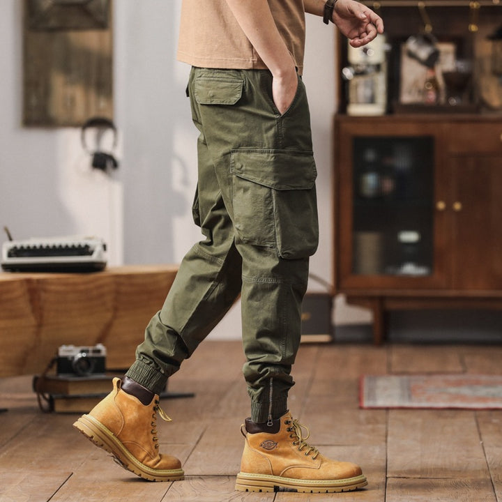 Herren Multifunktionale Cargohose mit elastischem Bund Drune