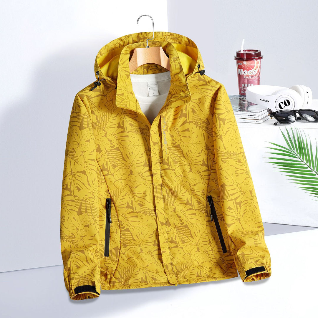 Herren Atmungsaktive Wind- und Wasserabweisende Outdoor-Jacke Drune