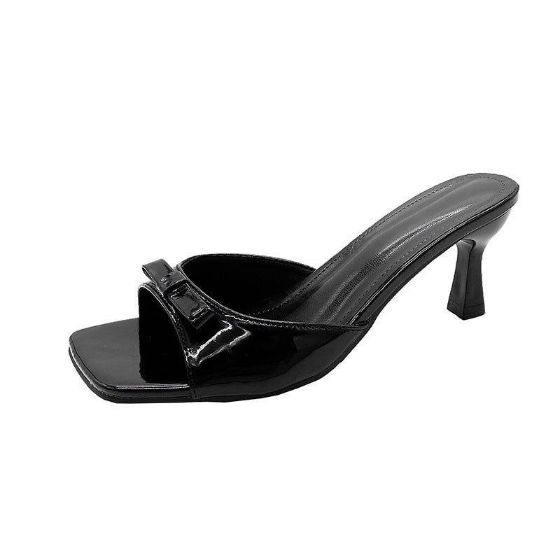 Damen elegante Absatzsandalen mit modischer Schleifenapplikation Drune