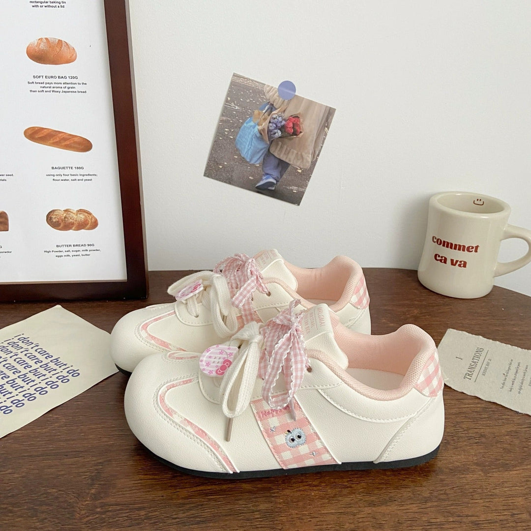 Damen Komfortable Sneakers mit verspielten Schleifendetails Drune