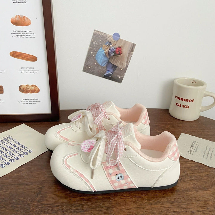 Damen Komfortable Sneakers mit verspielten Schleifendetails Drune