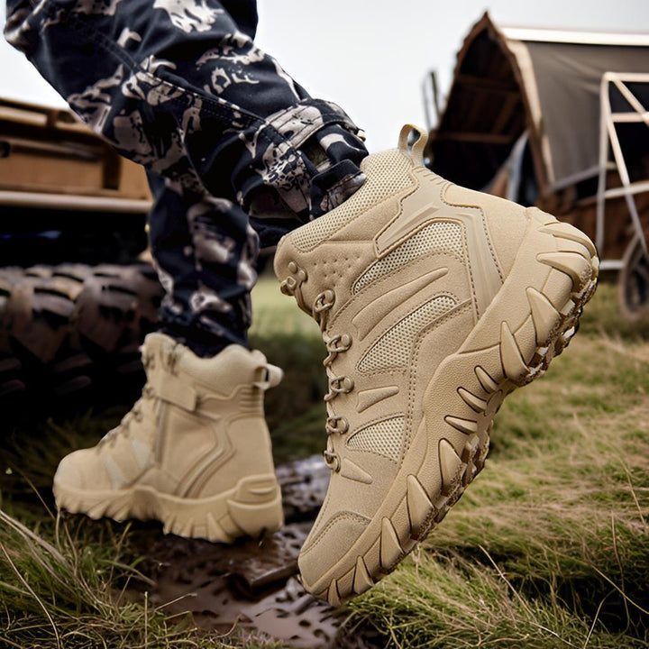 Herren Knöchelhoher Allterrain‑Tactical Trekkingboot mit verstärkter Zehenkappe und multidirektionalem Grip Drune