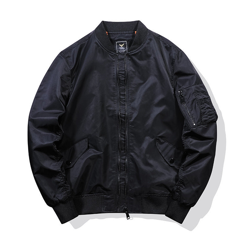 Herren Piloten‑Bomberjacke im Nylon‑Finish mit Ärmel‑Organizer und gerippten Bündchen Drune