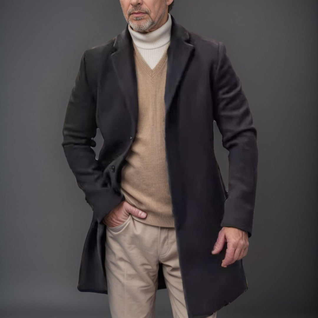 Herren Eleganter Langmantel mit zeitloser Silhouette Drune