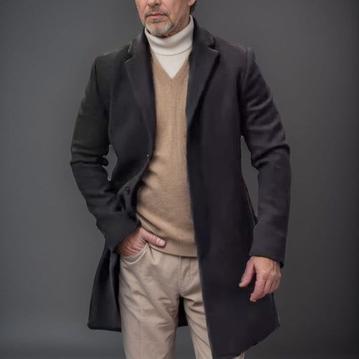 Herren Eleganter Langmantel mit zeitloser Silhouette Drune