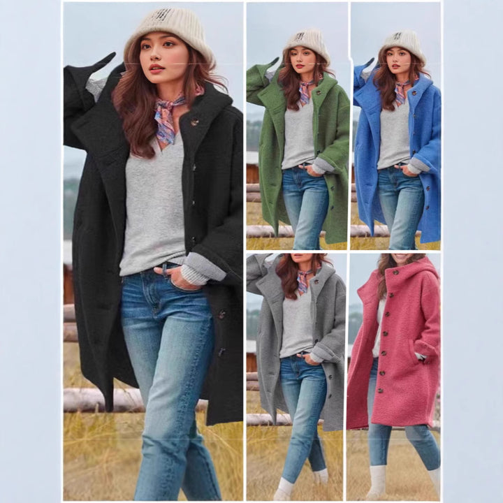Damen Oversized Wollmantel Drune