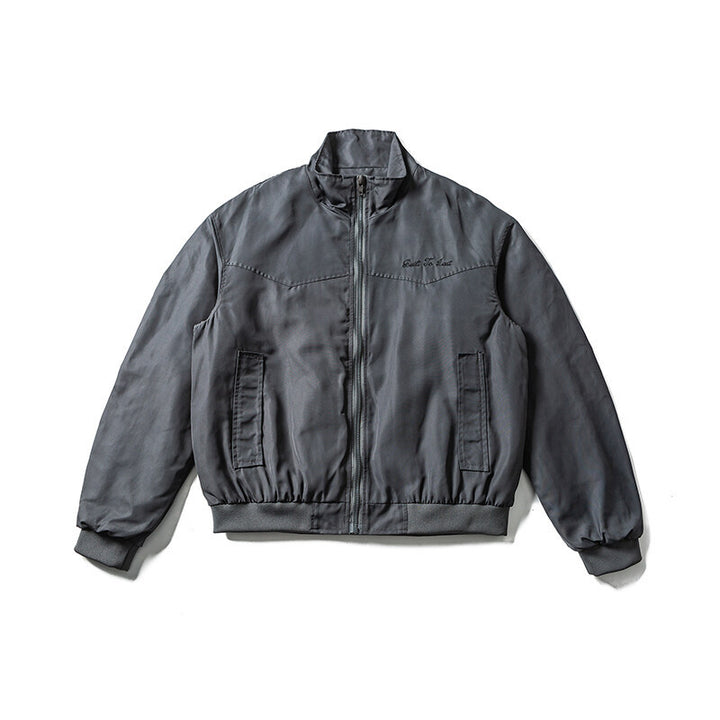 Herren Leichte Bomberjacke im minimalistischen Satin-Look mit Stehkragen und elastischem Saum Drune