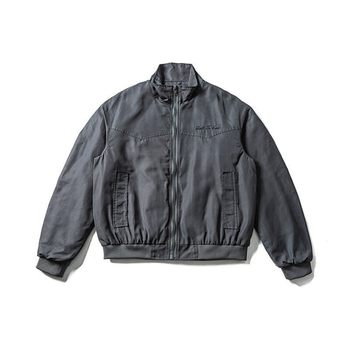 Herren Leichte Bomberjacke im minimalistischen Satin-Look mit Stehkragen und elastischem Saum Drune