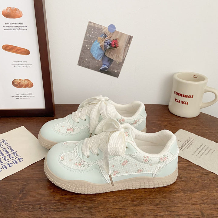Damen Sneaker mit floralen Applikationen Drune