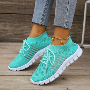 Damen  leichtes gestricktes Sneaker Slipper mit sockenähnlichem Schaft und flexibler Laufsohle Drune