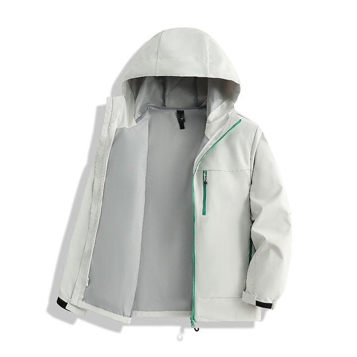 Herren Minimalistische Kapuzen-Softshelljacke mit atmungsaktivem Meshfutter & verdecktem Reißverschluss Drune