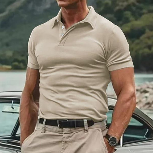 Herren Poloshirt mit klassischem Baumwollmix und modischen Details Drune