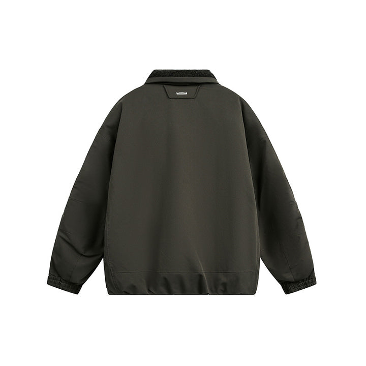 Herren Oversize Steppjacke mit hohem Kragen und Teddyfutter Drune