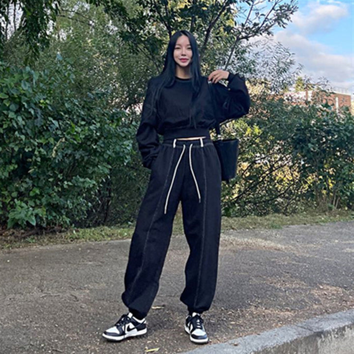 Damen sportliches Loungewear-Set mit lässigem Hoodie und bequemen Pants Drune