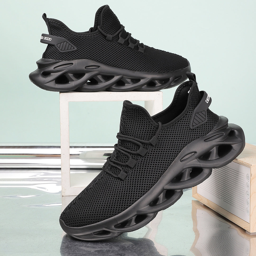 Unisex innovative Mesh‑Runner mit belüfteter Wabenstruktur, skulpturierter Hohlkern‑Plateausohle und sockenähnlichem Schaft Drune