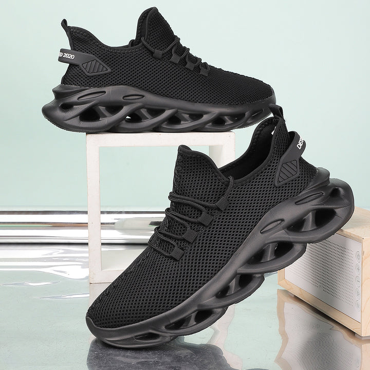 Unisex innovative Mesh‑Runner mit belüfteter Wabenstruktur, skulpturierter Hohlkern‑Plateausohle und sockenähnlichem Schaft Drune
